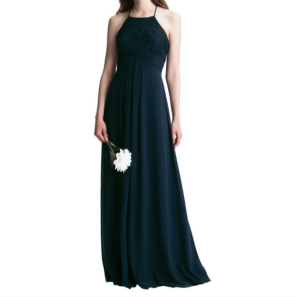 Nordstrom Levkoff Halter A-Line Gown